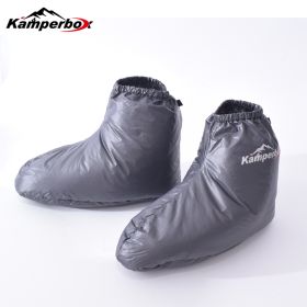 Kamperbox Down Slippers Down Socks Camping Down Booties For Sleeping Bag Camping AQ3 (Option: LOWSOCKS GREY)
