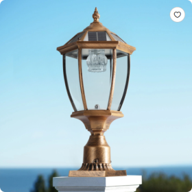 20 Golden Solar Powered LED Outdoor Lantern, Vintage Garden Light With Elegant Glass Design For Pathways, Yards, And Patios  1-Pack (Option: Bronze)